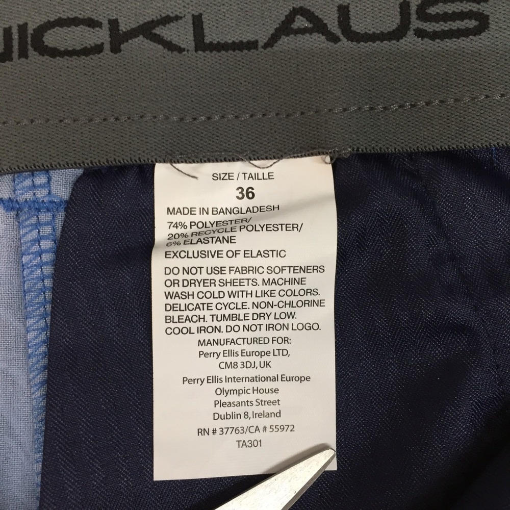 Nicklaus Mens Blue Pineapple Print Golf Shorts Size 36 Eco Performance Stretch - Picture 3 of 13